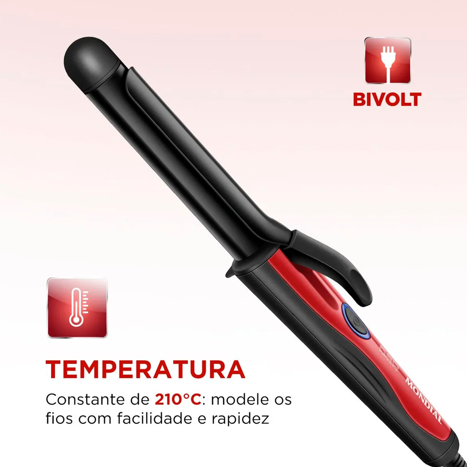 Modelador De Cachos Mondial Infinity Em-12 Bivolt Modelador De Cachos Mondial Infinity Em-12 Bivolt